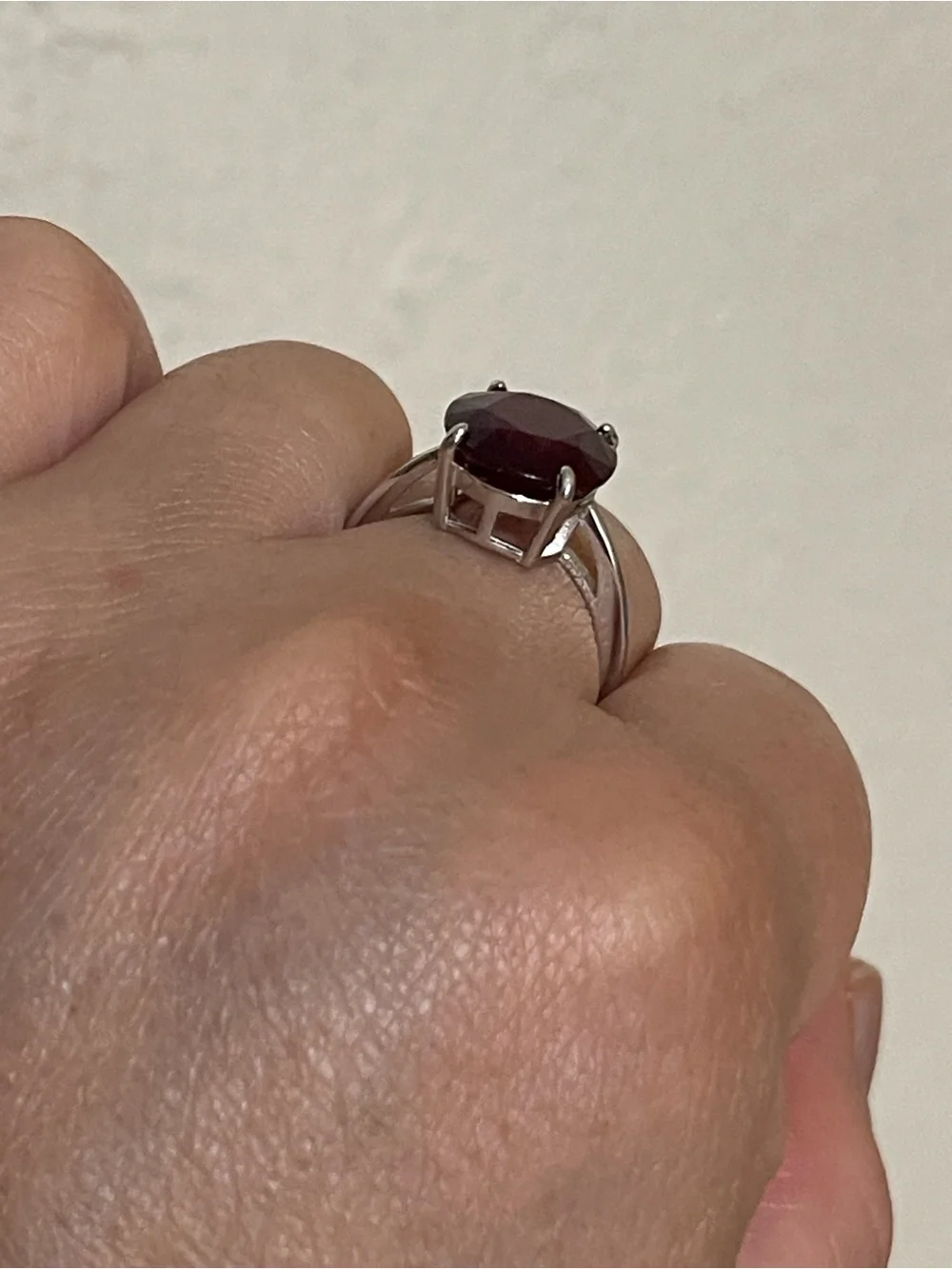 Natural Rubellite Tourmaline Gemstone Ring 925 Silver Size 7 AGA Certified